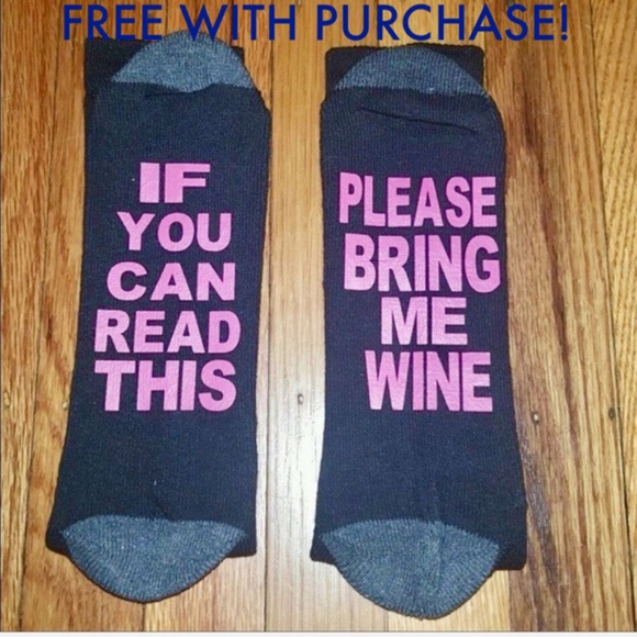 BOGO SALE- Buy Beer Socks, Get FREE Wine Socks NWT - Picture 2 of 5